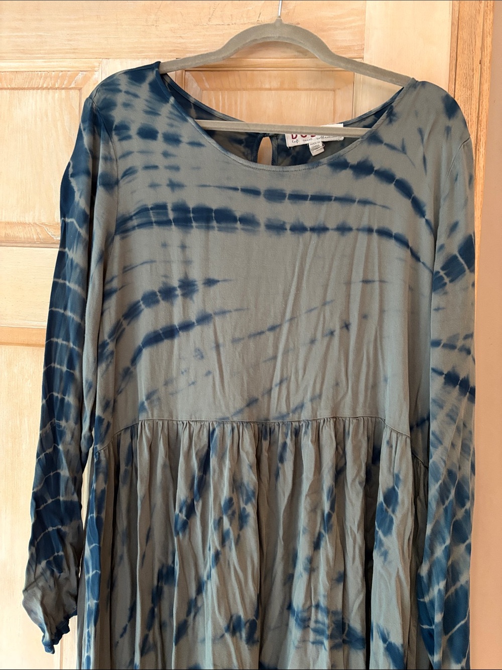 Anthropologie Dolan Blue Tie-Dye Maxi Dress XL